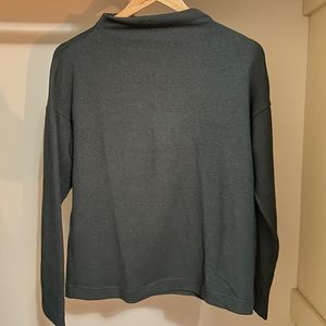 Forest Green Uniqlo Mock Neck Shirt